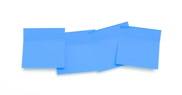 Blauwe kleverige nota 's — Stockfoto