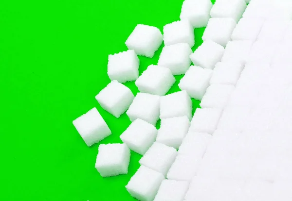 Bílý cukr kostky — Stock fotografie