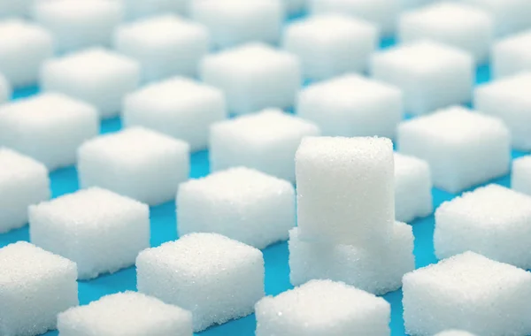 白の甘い砂糖キューブ シームレス パターン — ストック写真