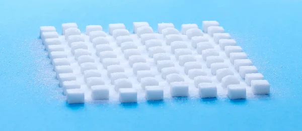 白の甘い砂糖キューブ シームレス パターン — ストック写真