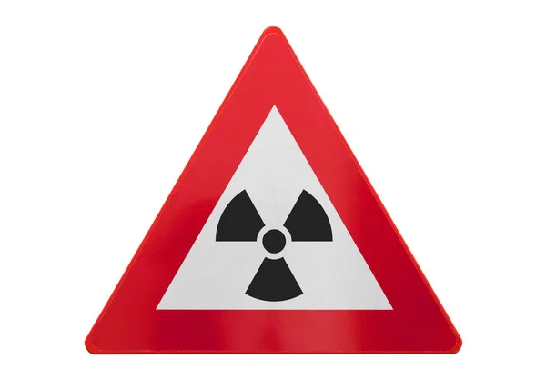 Traffic Sign Isolated Radiation Isolated White — Stock Photo, Image