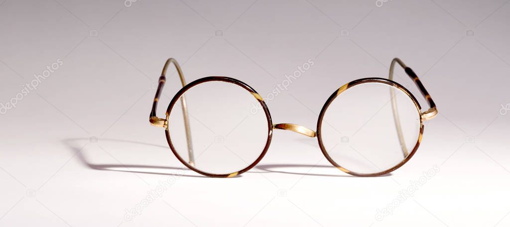 Vintage glasses isolated - Glasses from the early 20th century