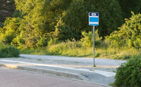 Fermata Dell Autobus Nei Paesi Bassi Focus Selettivo — Foto Stock