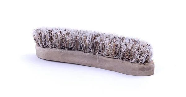 Dirty Old Cleaning Brush Isolated White — Stock Photo, Image