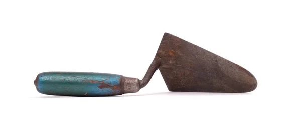 Old Rusty Trowel Isolated White — Stock Photo, Image