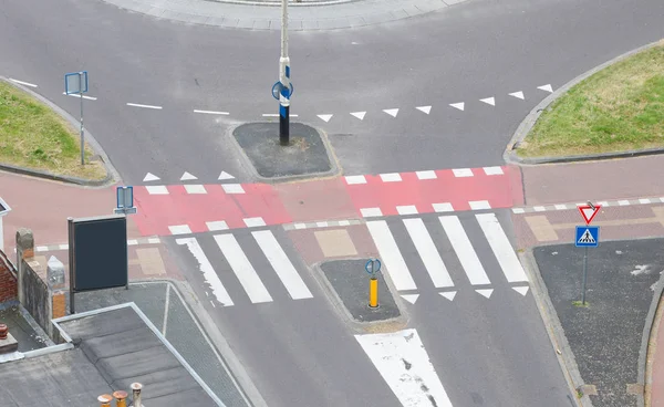 Zebra Crossing Roudabout Netherlands — Stock Photo, Image