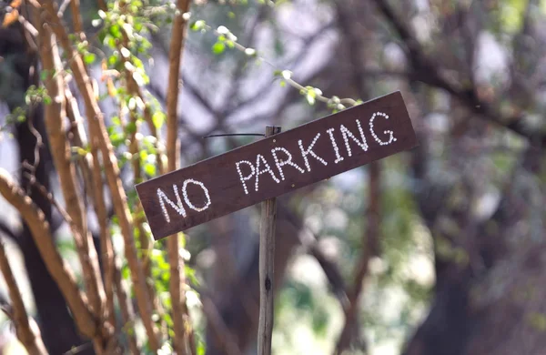 Parking Sign Campsite Botswana — Stock Photo, Image
