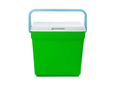 Beyaz arkaplanda izole edilmiş soğutucu kutusu