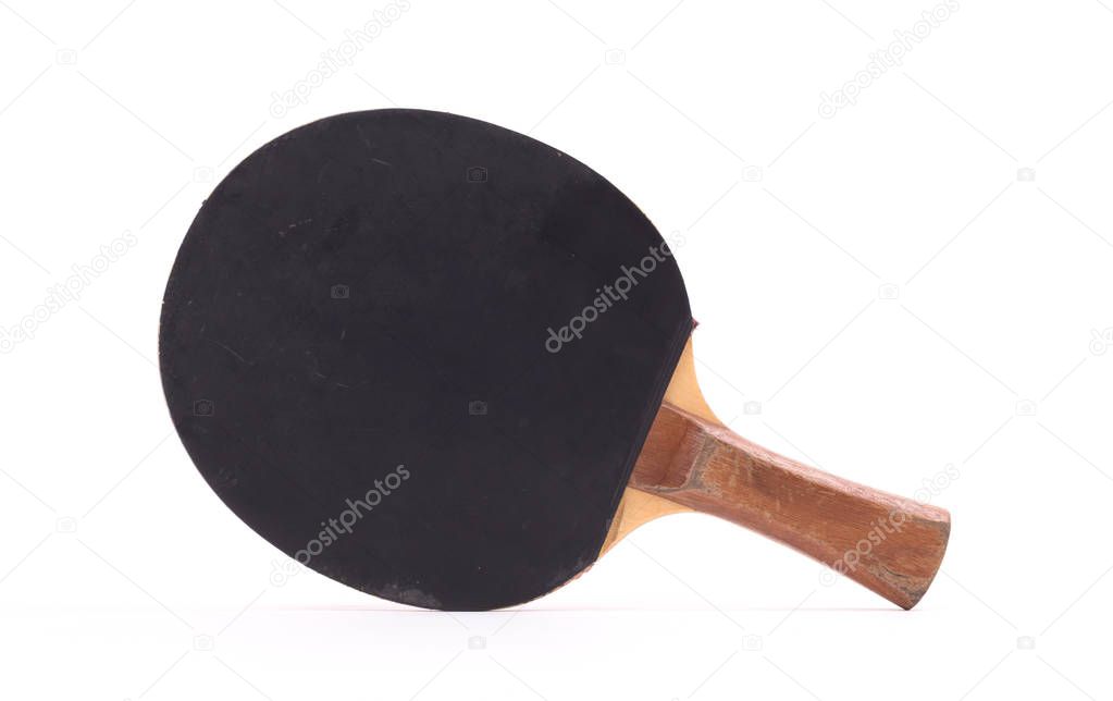 Table tennis bat, isolated on a white background