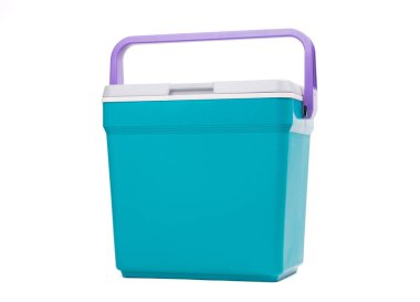 Beyaz arkaplanda izole edilmiş soğutucu kutusu