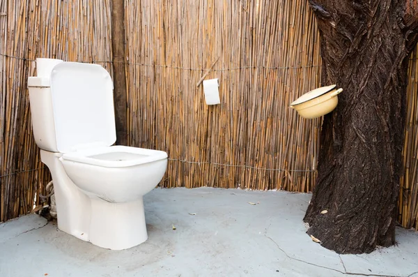 Vyhoďte Toaletu Kempu Namibii Jednoduché — Stock fotografie