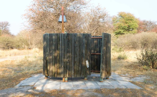 Bucket shower on a campsite in the Kalahari - Botswana