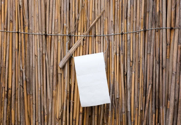 Toilet paper at a toilet at campsite in Namibia - Simple