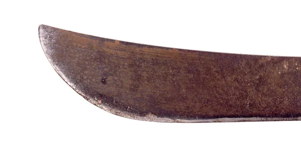 Blad Van Een Grote Machete Geïsoleerd Een Witte Achtergrond — Stockfoto