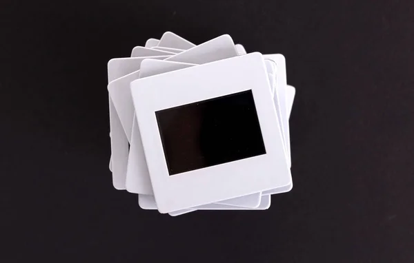 Old Slides Isolated Black Background — Stock Photo, Image