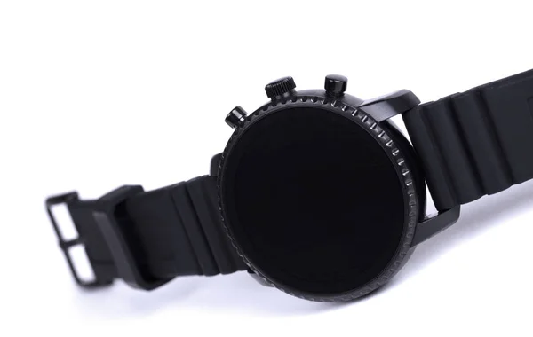 Чорний Smartwatch ізольовані — стокове фото