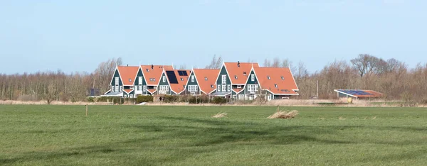 Seis casas antigas nos Países Baixos — Fotografia de Stock