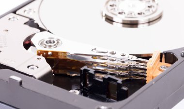 Bilgisayarın sabit disk yakın çekim ayrıntıları