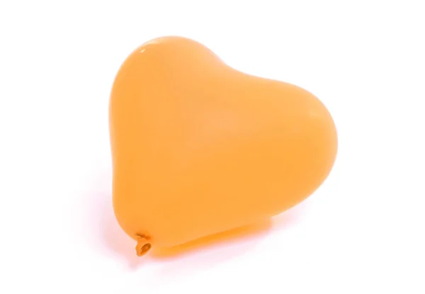 Arancione cuore palloncino — Foto Stock