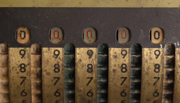 Vintage manual adding machine isolated — Stock Photo, Image