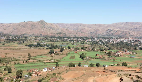 Agrarische velden in Madagaskar — Stockfoto