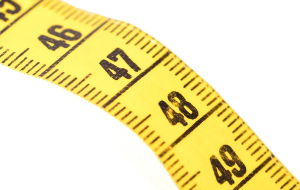Measuring tape, selective focus on 47 — Stock Photo, Image