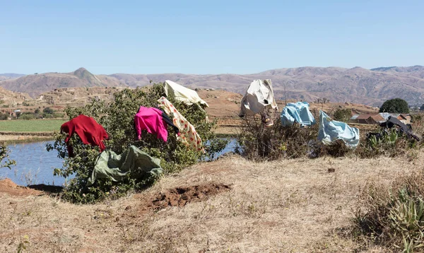 Día de lavandería en, Madagascar — Foto de Stock