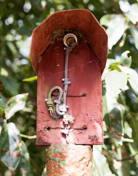 Broken light in a village on Madagascar — Stock Photo, Image