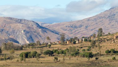 Madagaskar 'ın güneyindeki tipik manzara.