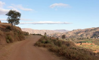 Madagaskar 'ın ortasındaki manzara