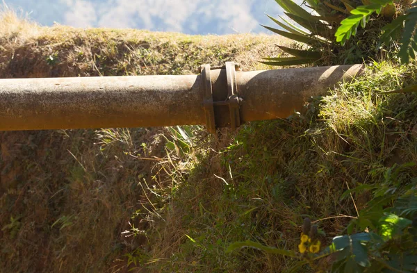 Irrigation system in the agricultural fields of Madagascar — Stock Photo, Image