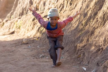 Fiadanana, Madagaskar 26 Temmuz 2019 - Mahalledeki Çocuklar