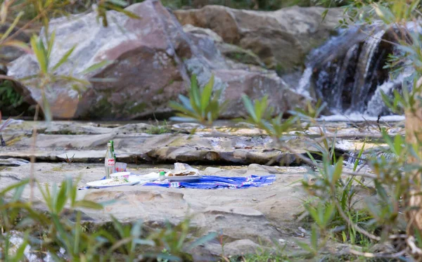 Isalo National Park, Madagaskar 31. července 2019 - Picknick in t — Stock fotografie