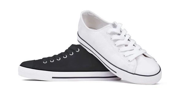 Пара Взуття Ізольовано Білому Тлі Чорно Біле — стокове фото