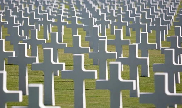 Righe Tombe Nel Cimitero Mlitario Americano Lussemburgo — Foto Stock