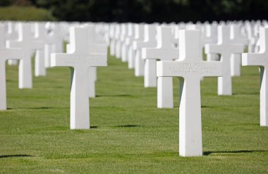 Lüksemburg, Lüksemburg 21 Temmuz 2020 'de; Lüksemburg' daki Amerikan mezarlığındaki mezarlar