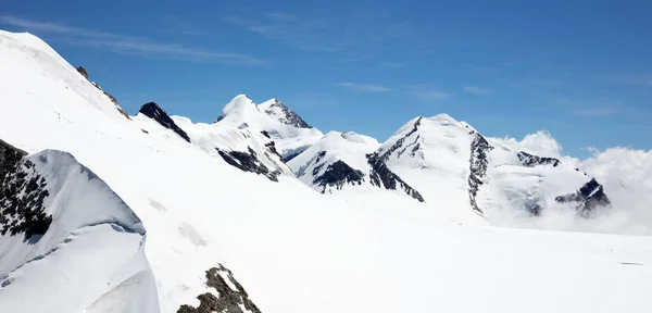 Increíble Panorama Desde Paraíso Glaciar Matterhorn Alpes Suiza — Foto de Stock