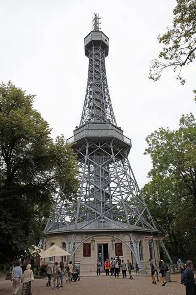 Prag Tschechische Republik Juli 2020 Petrin Turm Prag Mit Blick — Stockfoto