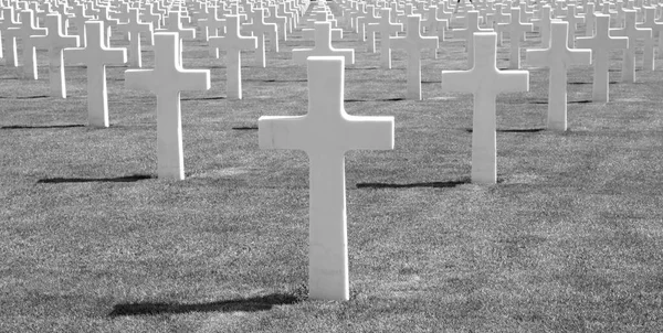 Filas Tumbas Cementerio Mlitario Americano Luxemburgo —  Fotos de Stock