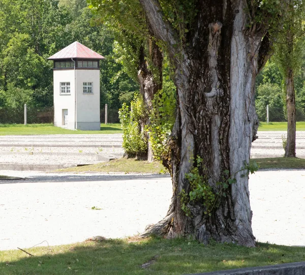 Dachau Németország 2020 Július Egységes Őrtorony Dachaui Koncentrációs Táborban Németország — Stock Fotó