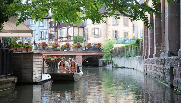 Colmar France July 2020 Petite Venice Water Canal Traditional Half — Stock Photo, Image