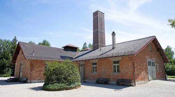 Dachau Baviera Alemania Julio 2020 Construcción Los Crematorios Cámara Gas — Foto de Stock