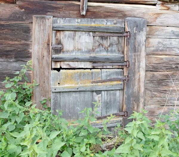 Door Very Old Cabin Switzerland Use Anymore — Stock Photo, Image