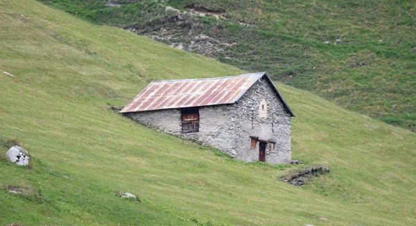 Cabine Zwitserland Stenen Hut Bergen — Stockfoto