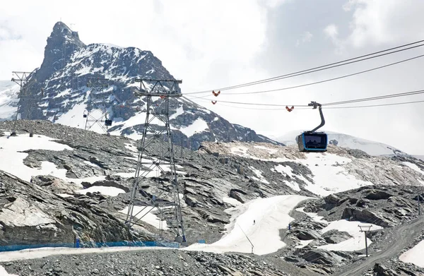 Zermatt Schweiz Juli 2020 Neue Seilbahn Auf Dem Weg Ins — Stockfoto