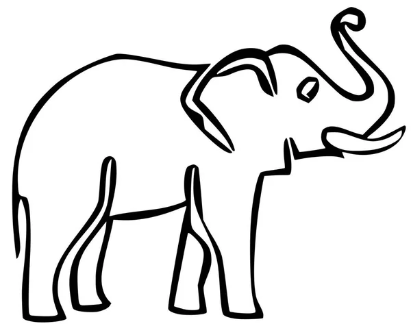 Elefante Abstracto Arte Vector Imagen — Vector de stock