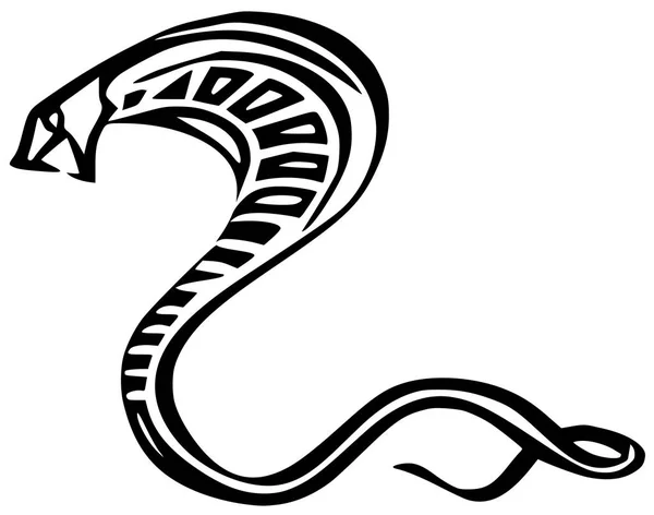 Serpent Cobra Noir Vecteur Image — Image vectorielle