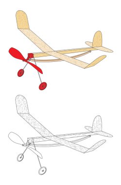 Rubber band powered plane