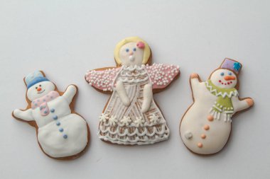 Noel tatlı kek Noel tatili, lezzetli tatlı kurabiyeler için farklı şekiller