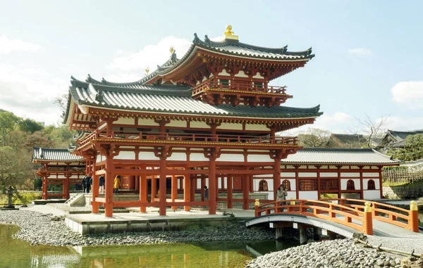 Uji Prefeitura Kyoto Japão Fevereiro 2018 Vista Lateral Templo Budista — Fotografia de Stock